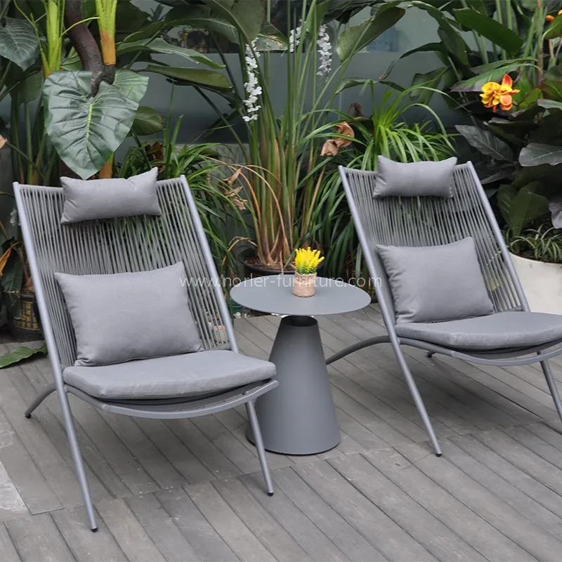 ชุดระเบียงทอกลางแจ้งแบบเรียบง่ายทันสมัย