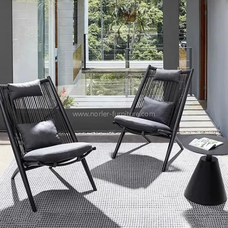 ชุดระเบียงทอกลางแจ้งแบบเรียบง่ายทันสมัย