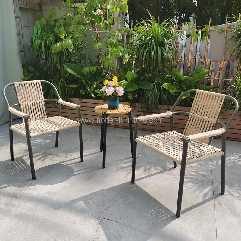 กรอบอลูมิเนียมกลางแจ้ง PE Rattan Balcony Set