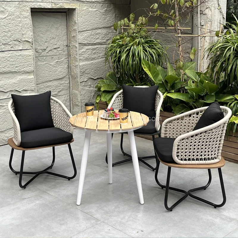 ชุดอลูมิเนียมกลางแจ้ง PE Rattan Garden Set